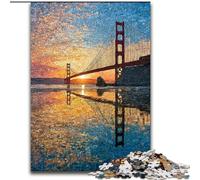 Puzzles du Pont de San Francisco pour Adultes et Adolescents, 1000 pièces, pour stimuler Le Cerveau, Jouets addictifs pour cultiver la Patience, Jeu de défi Unique (26x38cm)