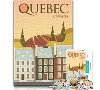Puzzles du Québec pour Adolescents 1000 Puzzles, Staycation Kill Time Chaque pièce est Unique - Jeu Familial Stimulant et Amusant 38x26cm