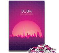 Puzzles Dubaï Émirats Arabes Unis pour Adolescents 1000 pièces, Jouets addictifs pour stimuler l'intelligence cérébrale, Cadeaux d'anniversaire pour Les 14 Ans et Plus, 1000 pièces (26x38cm)