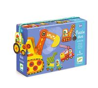 Djeco DJ08170 Jeu éducatif Puzzle Duo - Véhicules en Mouvement