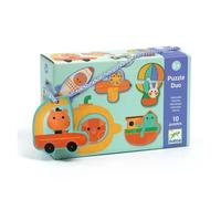 Djeco Puzzle Duo Véhicules – 12 puzzles