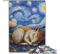 Puzzles Écureuil Ciel Nocturne pour Adultes et Adolescents, Cadeau d'anniversaire pour Tuer Le Temps à la Maison, Cadeaux, Décoration Murale pour 14+ (70x100cm)