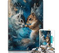 Puzzles Écureuil Cosmique pour Adolescents 1000 Puzzles, Aide Le Cerveau à exercer des Jouets addictifs pour cultiver la Patience Jeu de défi Unique 50x75cm