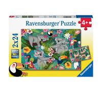 Puzzles éducatifs 2x24 pièces avec koalas et paresseux pour enfants