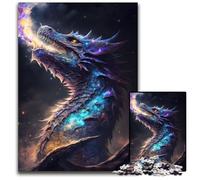 Puzzles Elder Dragons Cosmic Reign pour Adultes, 1 000 pièces, Puzzles stimulants, Parfaits pour s'amuser en Famille à Noël, Thanksgiving, Les Anniversaires et Pâques 50x75cm/19,68x29,52 Pouces