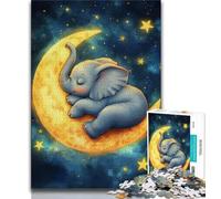Puzzles Éléphant endormi pour Adultes 1000, Aidez Le Cerveau à exercer des Jouets addictifs pour cultiver la Patience Une œuvre d'art 50x75cm