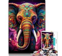 Puzzles éléphants colorés pour Adolescents, 2 000 pièces, Jouet éducatif et décompressant, Cadeaux du Père Noël Secret, 70x100cm