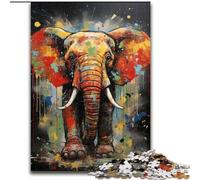 Puzzles éléphants d'Afrique pour Adultes et Adolescents, Jouets éducatifs et éducatifs, Jeux familiaux avec Affiche et fiche de Questions-réponses 50x75cm