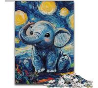 Puzzles Éléphants du Ciel Nocturne pour Adolescents 1000 pièces, Difficiles à réaliser, mais Amusants et Humoristiques Cadeau d'anniversaire, Cadeaux, décoration Murale (26x38cm)