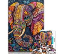 Puzzles éléphants fantastiques 1000 pièces pour Adultes, Jeux éducatifs, Jouets, décoration d'intérieur Uniques, Cadeaux 38x26cm