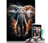 Puzzles éléphants fantastiques pour Adolescents, Jouet éducatif et décompressant, idéal pour la décoration de Bureau (50x75cm)
