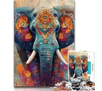 Puzzles Éléphants Fantastiques pour Adultes et Adolescents Jeux de Relaxation, pour Toute la Famille (38x26cm)