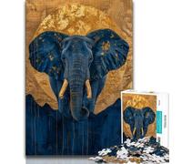 Puzzles Éléphants Fantastiques pour Adultes et Adolescents, Puzzle 1000 pièces, Jouet Éducatif Intellectuel Décompressant, Superbes Cadeaux et Jouets 50x75cm