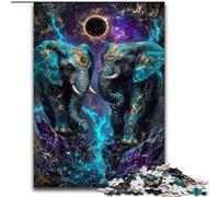 Puzzles éléphants mystérieux pour Adolescents, Jouets éducatifs, Anti-Stress, Cadeaux d'anniversaire Uniques (26x38cm)