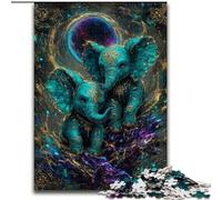 Puzzles éléphants mystérieux pour Adolescents, pour Les 14 Ans et Plus, Jeux Amusants, activités Amusantes à la Maison, Cadeaux d'anniversaire, Cadeaux de Voyage (50x75cm)