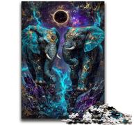 Puzzles éléphants mystérieux pour Adultes et Adolescents, Jouet éducatif Anti-Stress, idéal comme Cadeau pour Toute la Famille 50x75cm