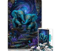 Puzzles éléphants mystérieux pour Adultes, stimulent Le Cerveau, Jouets addictifs pour cultiver la Patience, adaptés aux Couples (75x50cm)