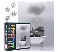 Puzzles éléphants pour adultes 1000 blocs, puzzles éléphants pour se détendre dans le bain, puzzles pour adultes, jeux de puzzle ou jouets pour amis plus âgés 50 x 70 cm