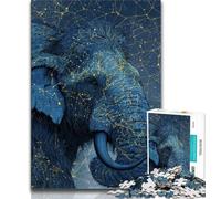 Puzzles éléphants pour Adultes et Adolescents, 1 000 pièces, Jouets éducatifs et éducatifs, Jeux familiaux avec Affiche et fiche de Questions-réponses Assorties, 50x75cm