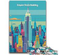 Puzzles Empire State Building pour Adolescents 1000 Puzzles, pour 14 Ans et Plus Entraînez Votre Cerveau et Vos Mains Cadeaux de Noël 1000 pièces (50x75cm)