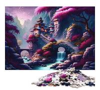 Puzzles en Bois 1000 pièces Château Fantastique pour Adultes et Adolescents. Puzzles Casse-tête pour Adultes 1000 pièces (75 x 50 cm).