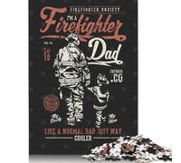 Puzzles en Bois 1000 pièces Pompier Flamme Père Fils pour Adultes Puzzles Éducatifs pour Enfants 1000 pièces (75x50cm)