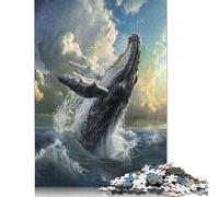 Puzzles en Bois 1000 pièces pour Adultes, Motif Alligator Aquarelle, Jeu Familial pour Adultes et Adolescents (75 x 50 cm).