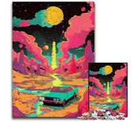 Puzzles en Bois 1000 pièces pour Adultes, scènes Lumineuses et colorées, idée Cadeau d'anniversaire, Jeu de réflexion Stimulant 50x75cm/19,68x29,52 Pouces