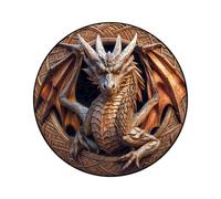 Puzzles en Bois - 150 pièces Puzzle de Dragon Fantastique, Artisanat de Forme Artistique, Design de Coupe Haut de Gamme, Assemblage 3D Difficile | Adultes Puzzles de Puzzle pour Le Cadeau de cél