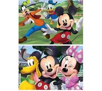 Puzzles en bois 2 x 50 pièces : Mickey et ses amis