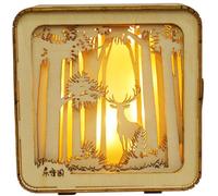 Puzzles en Bois 3D Puzzle 3D LED Chaud avec Motifs de Cerfs et d'arbres Puzzles Simples Kits décoratifs décoratifs pour améliorer Les compétences Pratiques