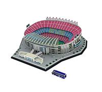 Puzzles en bois 3D, Puzzle 3D réplique de stade football, jeu construction multicolore, 69 pièces