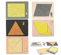 Puzzles en Bois 5 Pièces, Puzzle Carré Disparaissant, Puzzle en Bois De Forme Irrégulière, for Famille Adultes Bureau Salle De Classe École Chambre Salon Salle De Jeux Fête Anniversaire