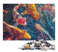 Puzzles en Bois 500 pièces Poissons Vintage pour Adultes et Adolescents. Puzzles Casse-tête pour Adultes 500 pièces (52 x 38 cm).