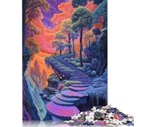 Puzzles en Bois 500 pièces « Stairway to Surreal » pour Adultes, Casse-têtes pour Enfants (500 pièces, 52 x 38 cm)