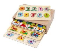 - Coffret 4 Puzzles en bois - Dès 18 mois