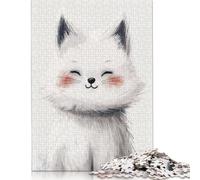 Puzzles en Bois avec Un Sourire félin béat, idéal pour Les Adultes, idéal pour Noël, 500 pièces (52 x 38 cm)
