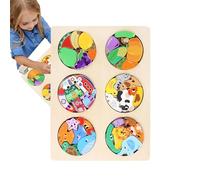 Puzzles en bois, blocs de construction de transport, tâches éducatives colorées pour d'âge préscolaire, jeux de pensée pour filles et filles, outils éducatifs, jouets de découverte pour