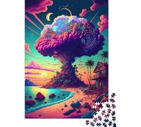Puzzles en Bois colorés de 1 000 pièces représentant Un Grand Arbre, Jeu éducatif pour Enfants, idéal comme Cadeau de Noël (75 x 50 cm)