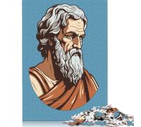 Puzzles en Bois de 1 000 pièces pour Adultes, Philosophe Grec Platon, Exercice cérébral, Jeu de Divertissement, Cadeaux, activité familiale (75 x 50 cm)