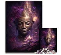 Puzzles en Bois de 1 000 pièces représentant des Statues de Bouddha pour Les Anniversaires, Les fêtes et Noël. 50x75cm/19,68x29,52 Pouces.