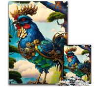 Puzzles en Bois de 1 000 pièces représentant Un Coq Steampunk idéal pour Les Adolescents idéal pour créer des Liens familiaux idéal pour la décoration dintérieur 1 000 pièces (75 x 50 cm)