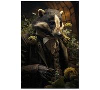 Puzzles en Bois de 1000 pièces, pour Adultes, Blaireau de Mode humanoïde, Puzzle Animal créatif (B ; 1000)