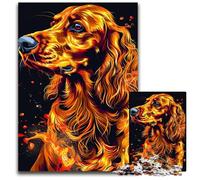 Puzzles en Bois de 1000 pièces représentant Un Chien Setter Irlandais, pour Adultes, Jeu de réflexion, Jeu Familial interactif, adapté aux 14 Ans et Plus, 50x75cm/19,68x29,52 Pouces