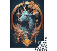 Puzzles en Bois de 500 pièces : Sorts d'Enchantement de Girafe, Jeu éducatif pour Adultes (500 pièces, 52 x 38 cm)