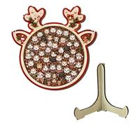 Puzzles en bois de Noël - Jouet créatif - Activité difficile | Puzzles en bois pour enfants pour l'intérieur et l'extérieur, fête, maison, anniversaire, vacances
