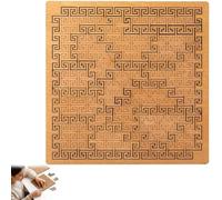 Puzzles en bois dur Difficult pour adultes, Challenging Reverse Thinking Challenging No Image Puzzle, Mind Bending Irregular Labyrinthe Tray Puzzles (C)