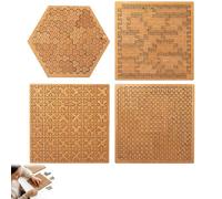 Puzzles en bois dur Difficult pour adultes, Challenging Reverse Thinking Challenging No Image Puzzle, Mind Bending Irregular Labyrinthe Tray Puzzles (Mix)