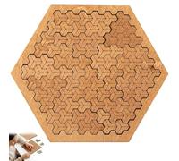 Puzzles en bois dur pour adultes, défi inverse de réflexion sans image, puzzle de labyrinthe irrégulier (D)