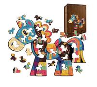Puzzles en bois - Éducatifs en forme de cheval pour l'apprentissage | Puzzle en bois avec pigments organiques vibrants, jeu de développement cognitif, jouet de dextérité manuelle pour famille, grands-
